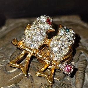 Vintage birds pin